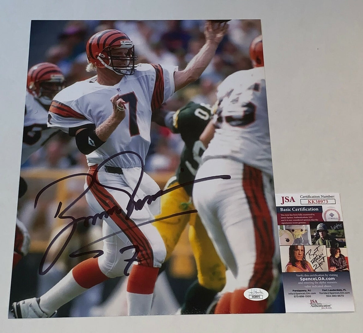 Boomer Esiason signed Cincinnati Bengals 11x14 photo autographed JSA