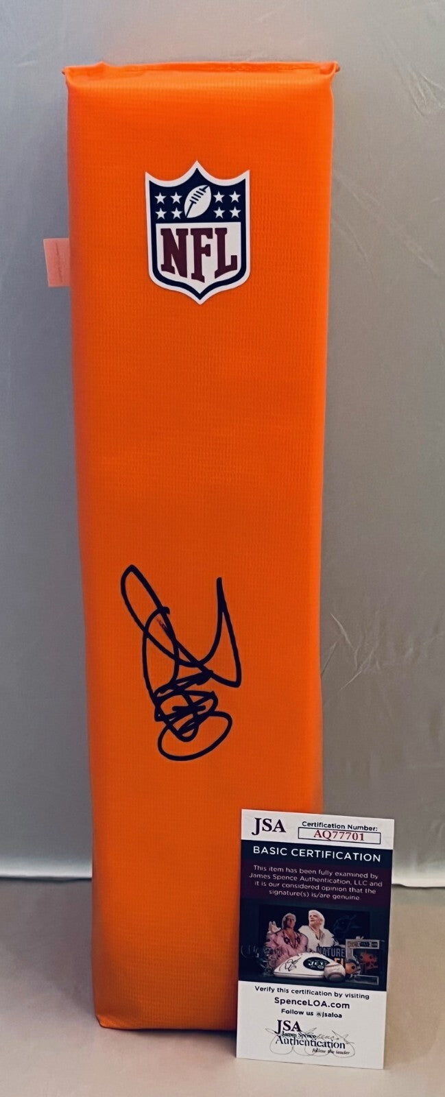 Al Michaels NFL Broadcaster signed Endzone Pylon autographed JSA