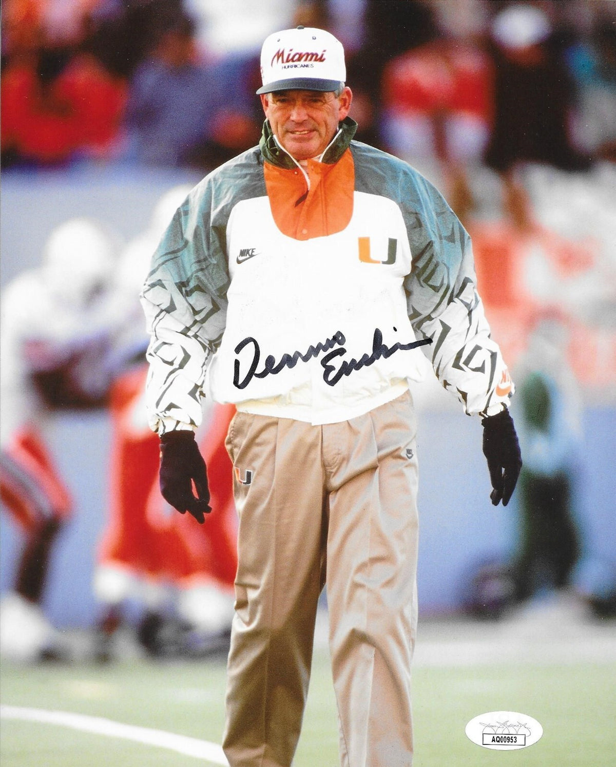Dennis Erickson signed Miami Hurricanes 8x10 photo autographed Canes #1 JSA