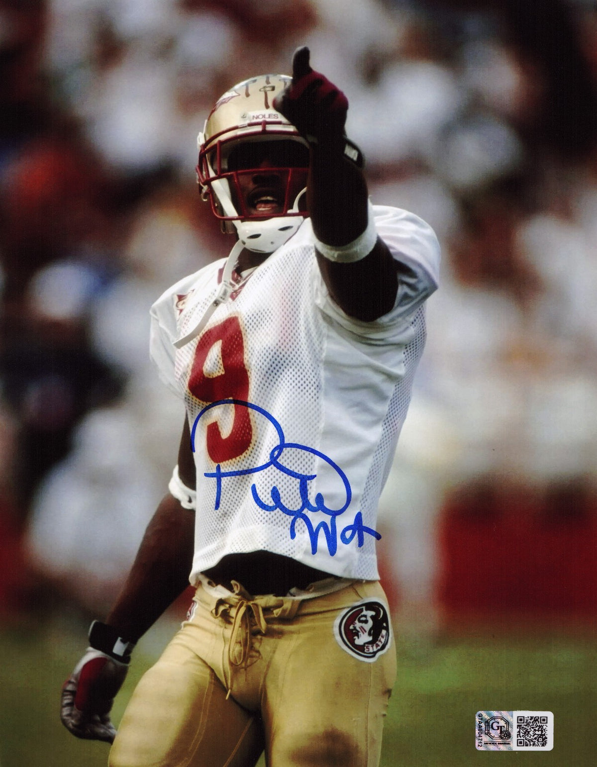 Peter Warrick signed Florida State Seminoles 8x10 photo autographed #2 GT COA