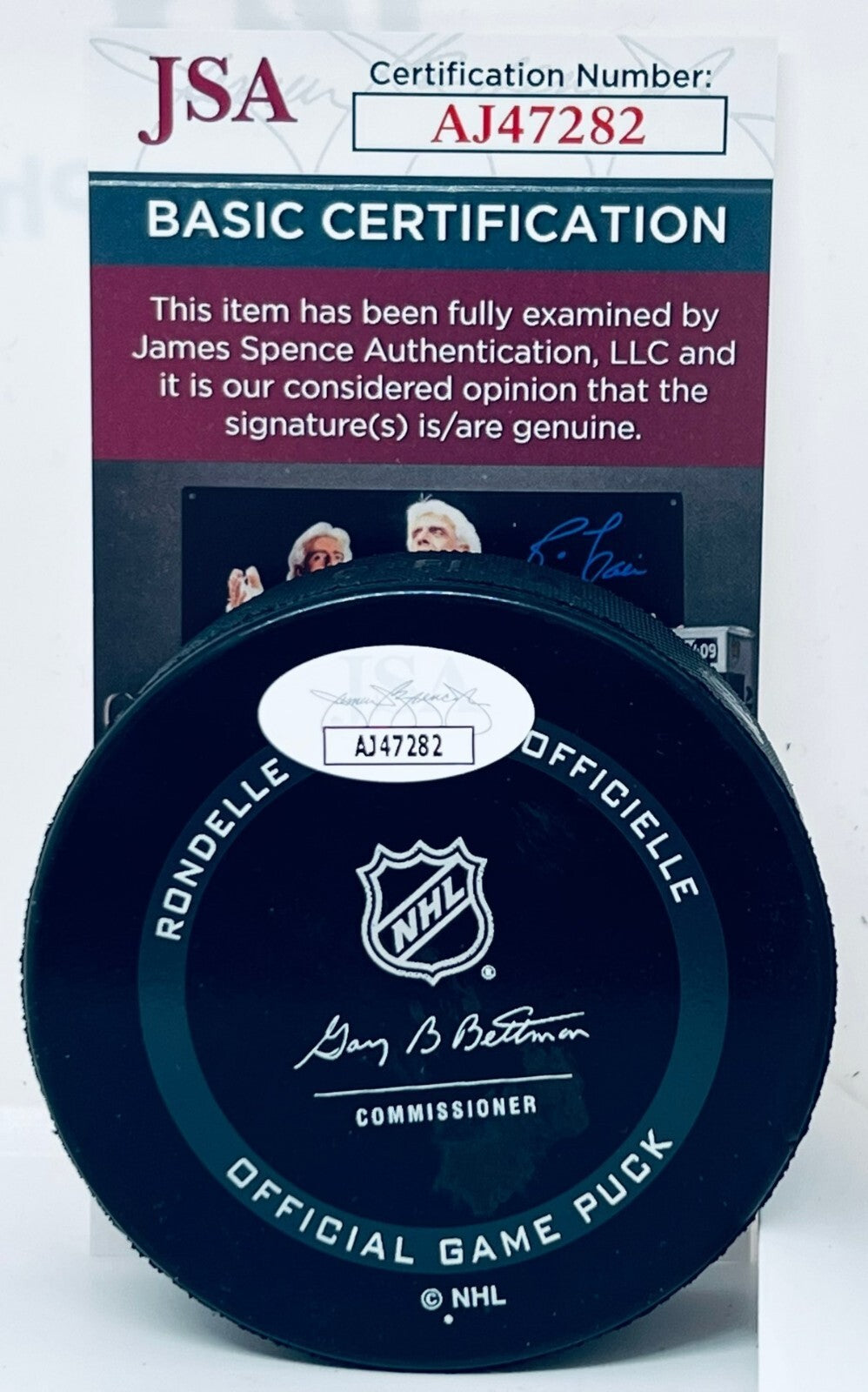 Chandler Stephenson signed Vegas Golden Knights Game Puck autographed JSA