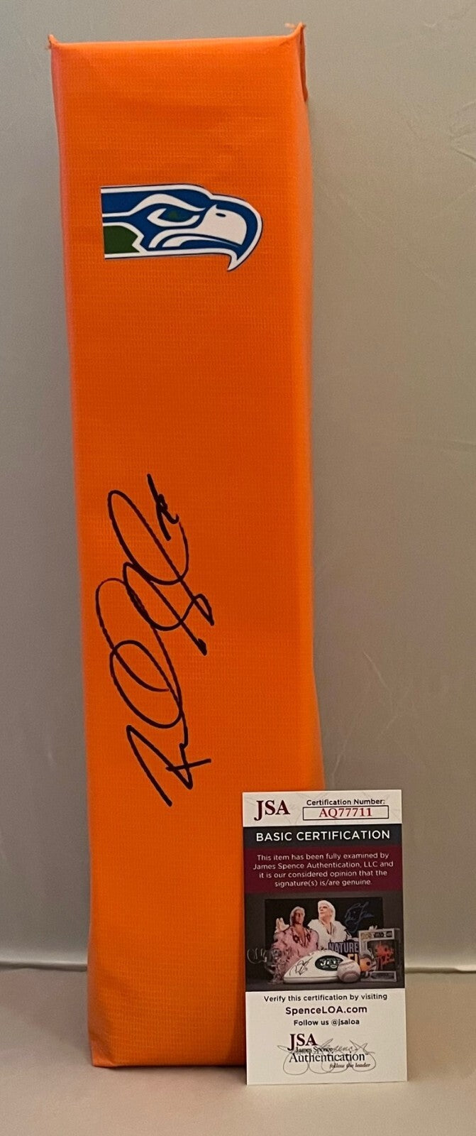 Richard Sherman Seattle Seahawks signed Endzone Pylon autographed JSA COA