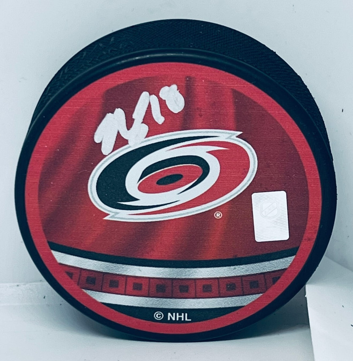Jack Drury signed Carolina Hurricanes Reverse Retro Puck autographed