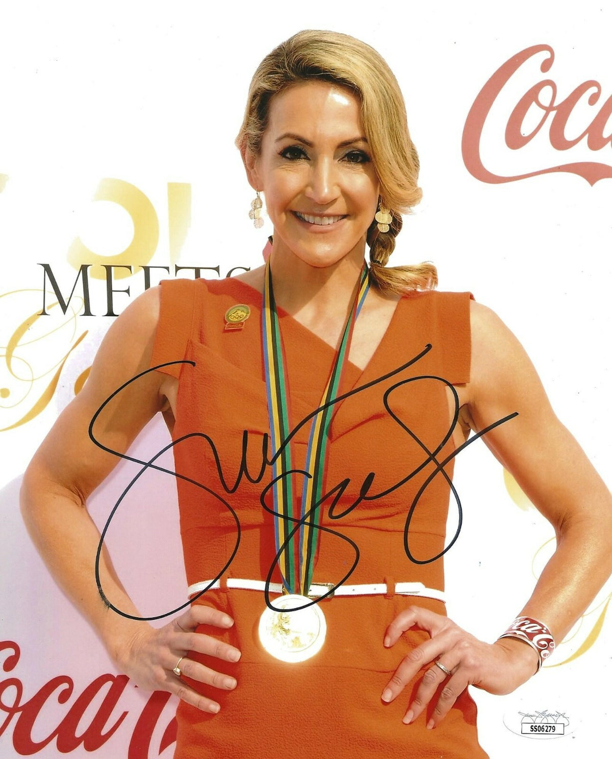 Summer Sanders Team USA Olympics Swimming 8x10 photo autographed 2 JSA  