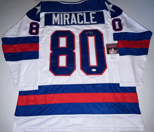 Al Michaels signed Team USA 1980 Miracle On Ice jersey autographed JSA