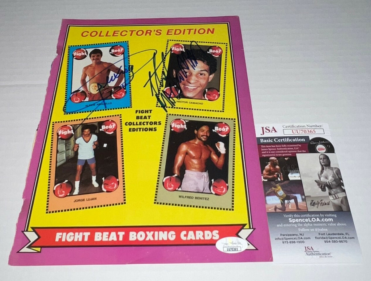 Alexis Arguello & Hector Camacho signed Magazine Page autographed JSA