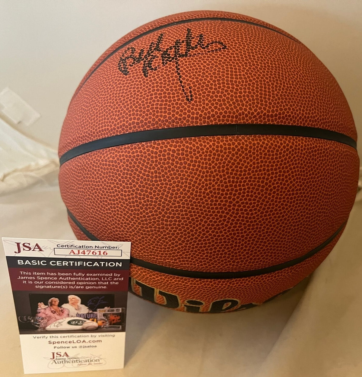 Bill Raftery Seton Hall Pirates signed NCAA Basketball Ball autographed JSA