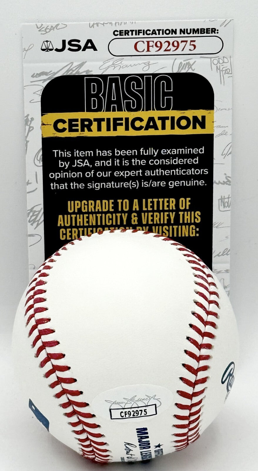 Bill Madlock Pittsburgh Pirates signed MLB Baseball Ball autographed JSA COA