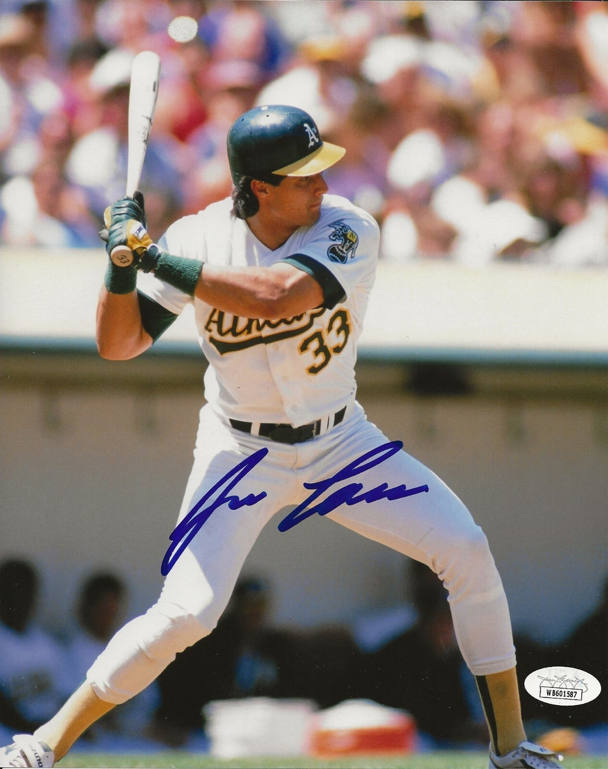 Jose Canseco signed Oakland Athletics A's 8x10 photo #3 JSA Witnessed