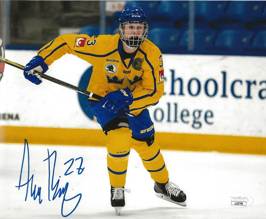 Adam Boqvist Chicago Blackhawks signed Sweden 8x10 photo autographed JSA 