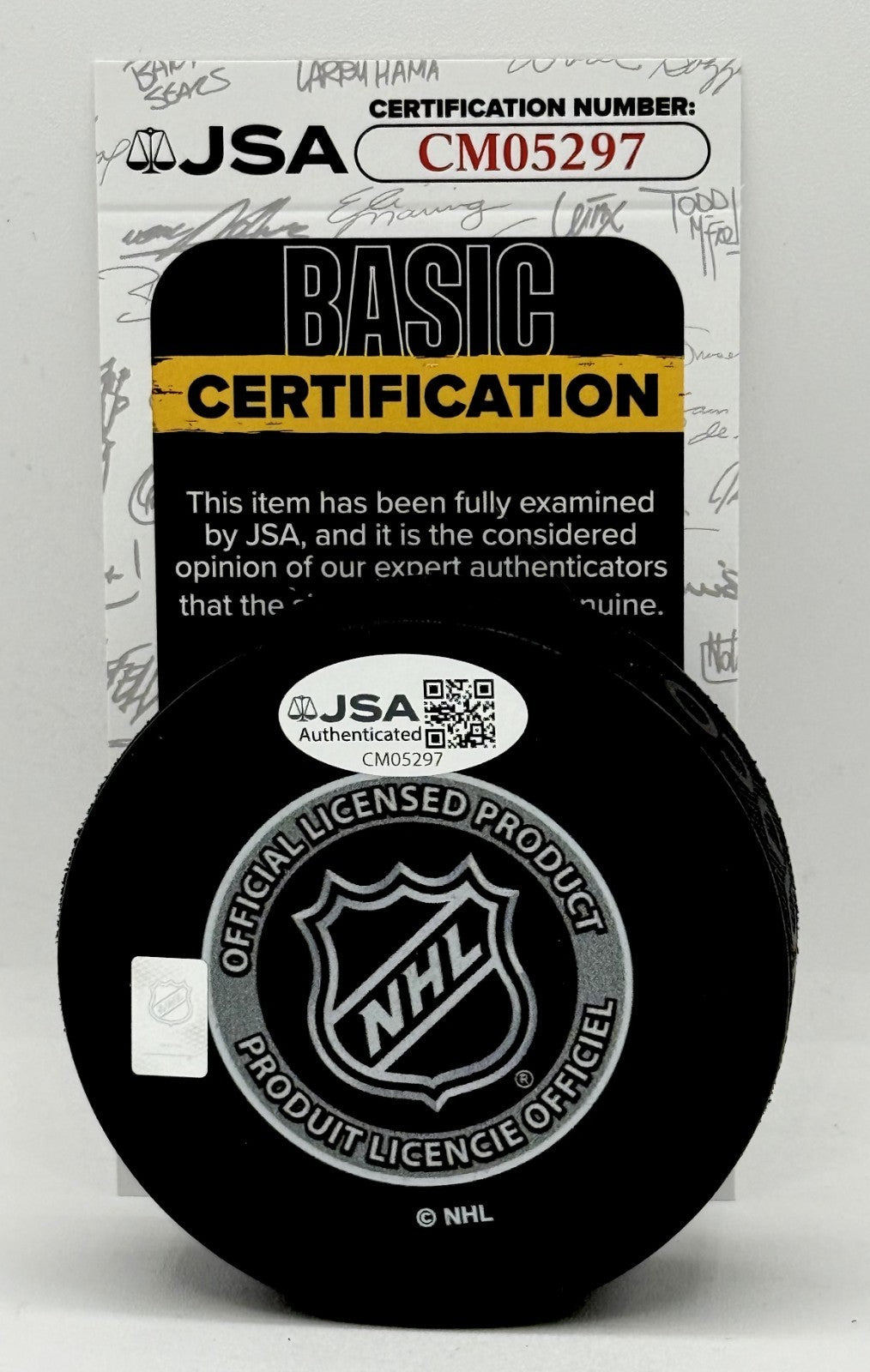 Tristan Broz Pittsburgh Penguins signed 2021 NHL Draft Puck autographed JSA