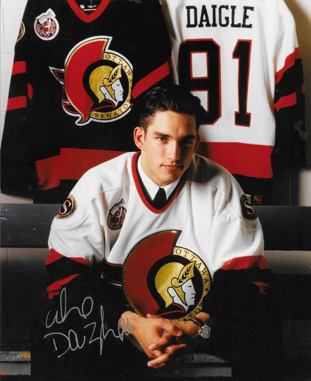Alexandre Daigle signed Ottawa Senators 8x10 photo autographed