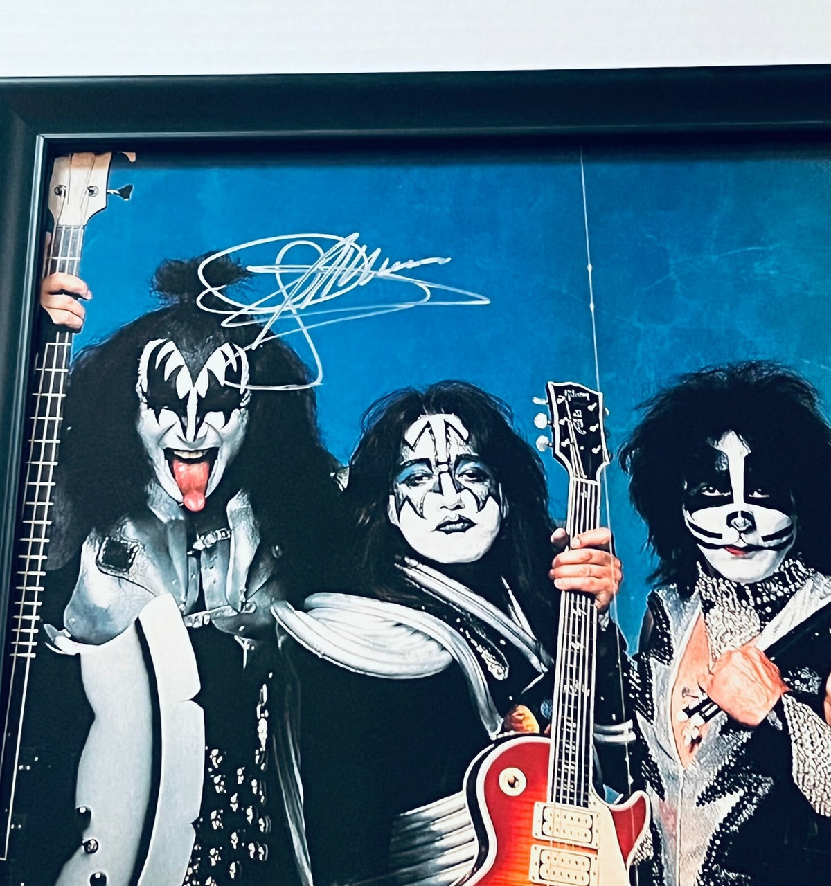 Gene Simmons signed Framed Kiss Poster autographed JSA Certified