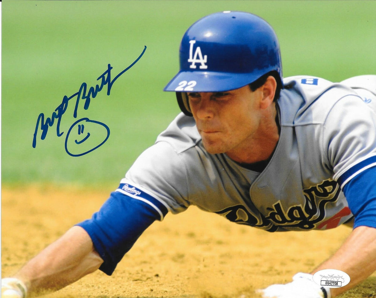Brett Butler signed LA Los Angeles Dodgers 8x10 photo autographed 2 JSA