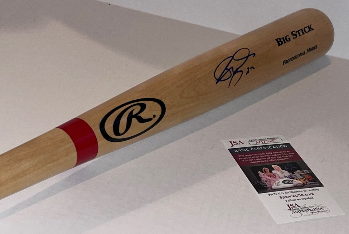 Ryan McMahon New York Yankees signed Full Size Rawlings Bat autographed JSA