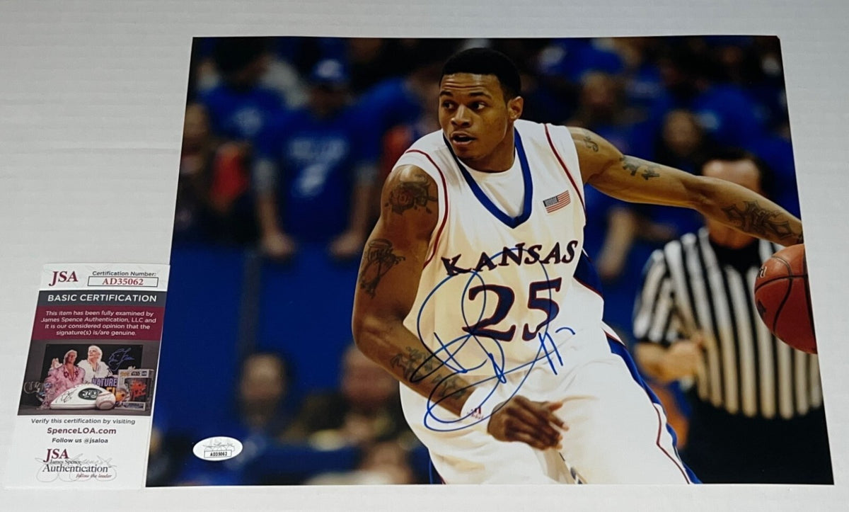 Brandon Rush signed Kansas Jayhawks 11x14 photo autographed JSA