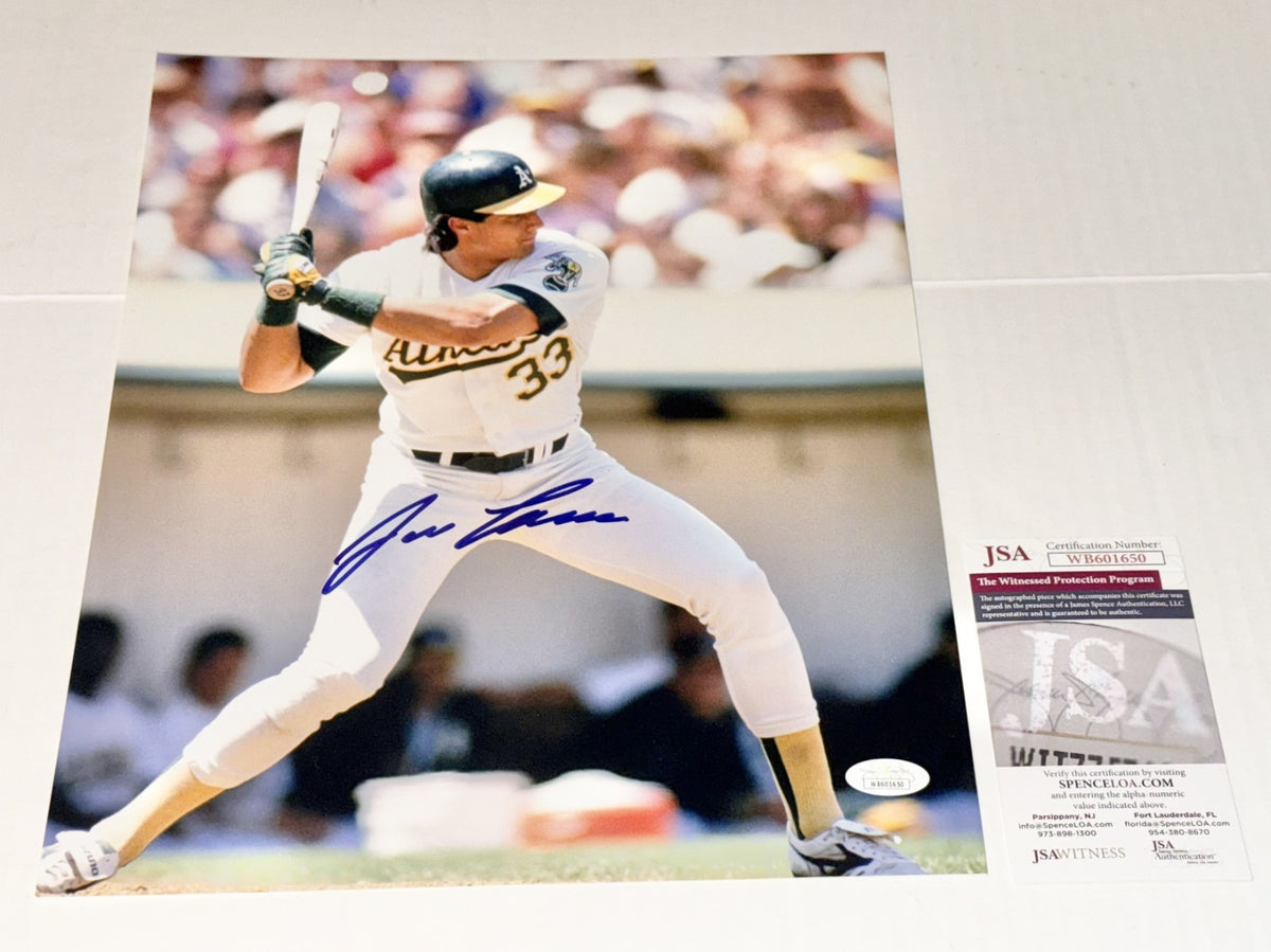 Jose Canseco signed Oakland Athletics A's 11x14 photo #8 JSA Witnessed