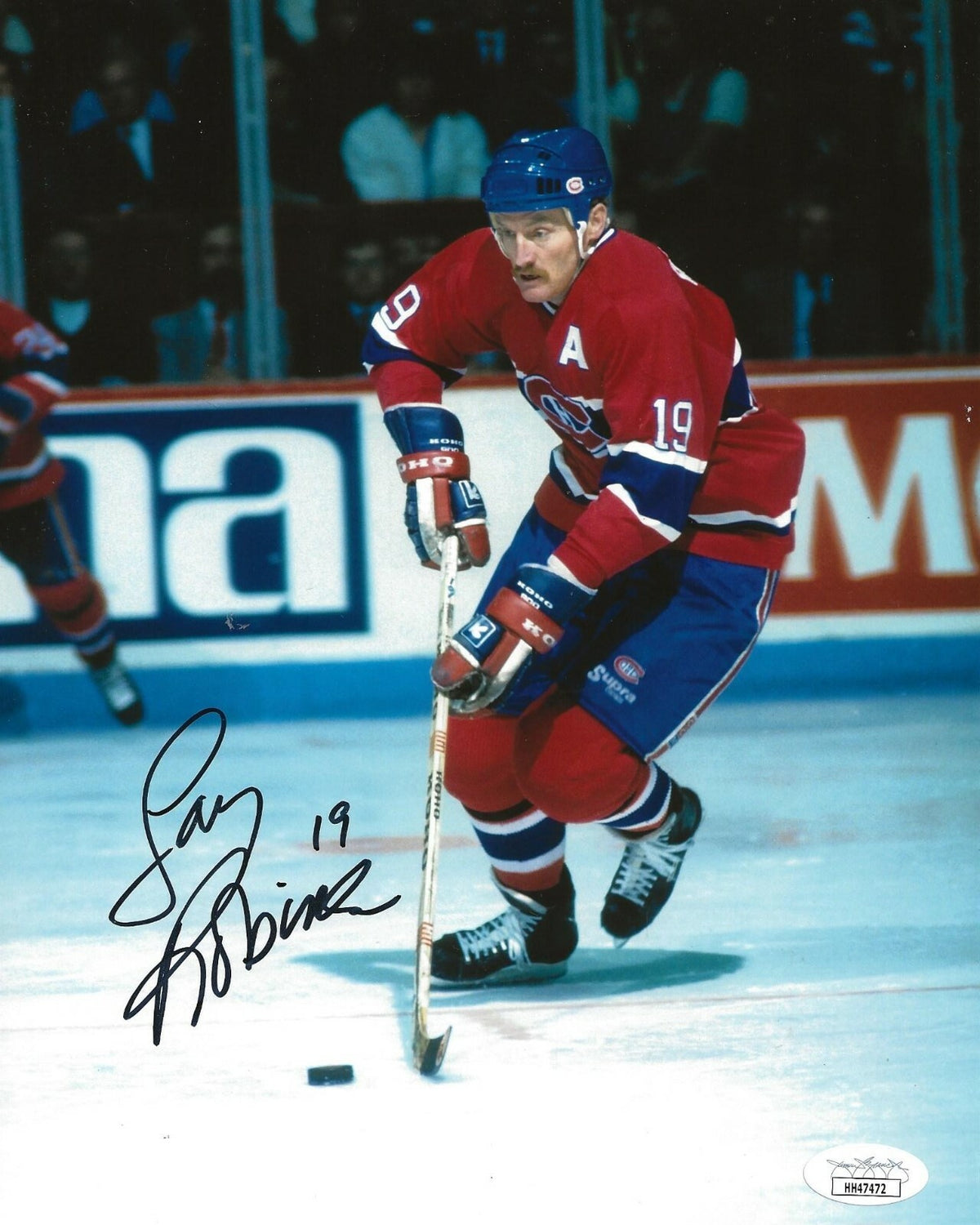 Larry Robinson signed Montreal Canadiens 8x10 photo autographed HOF JSA