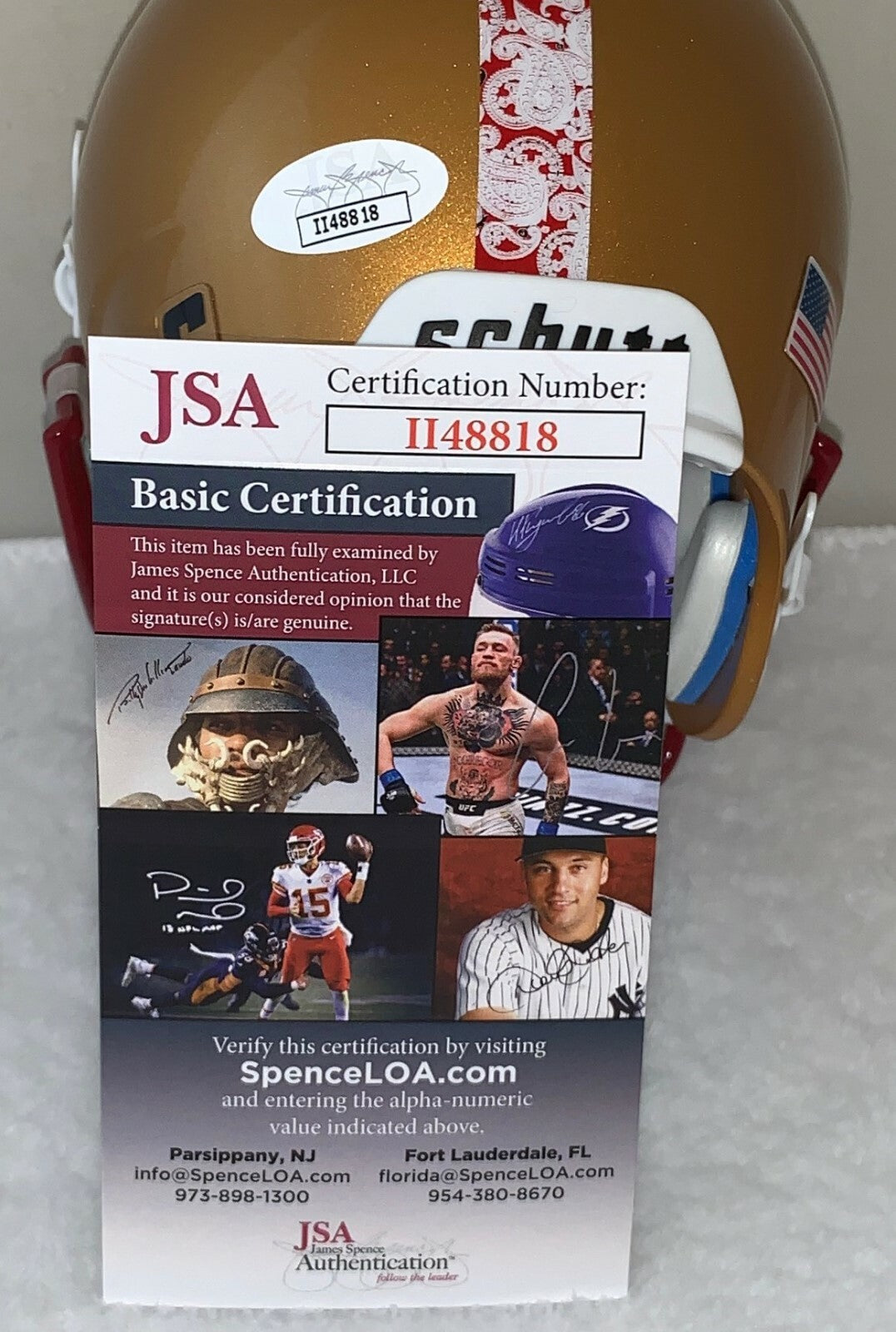 Mark Chmura Packers signed Boston College Eagles mini helmet autographed JSA