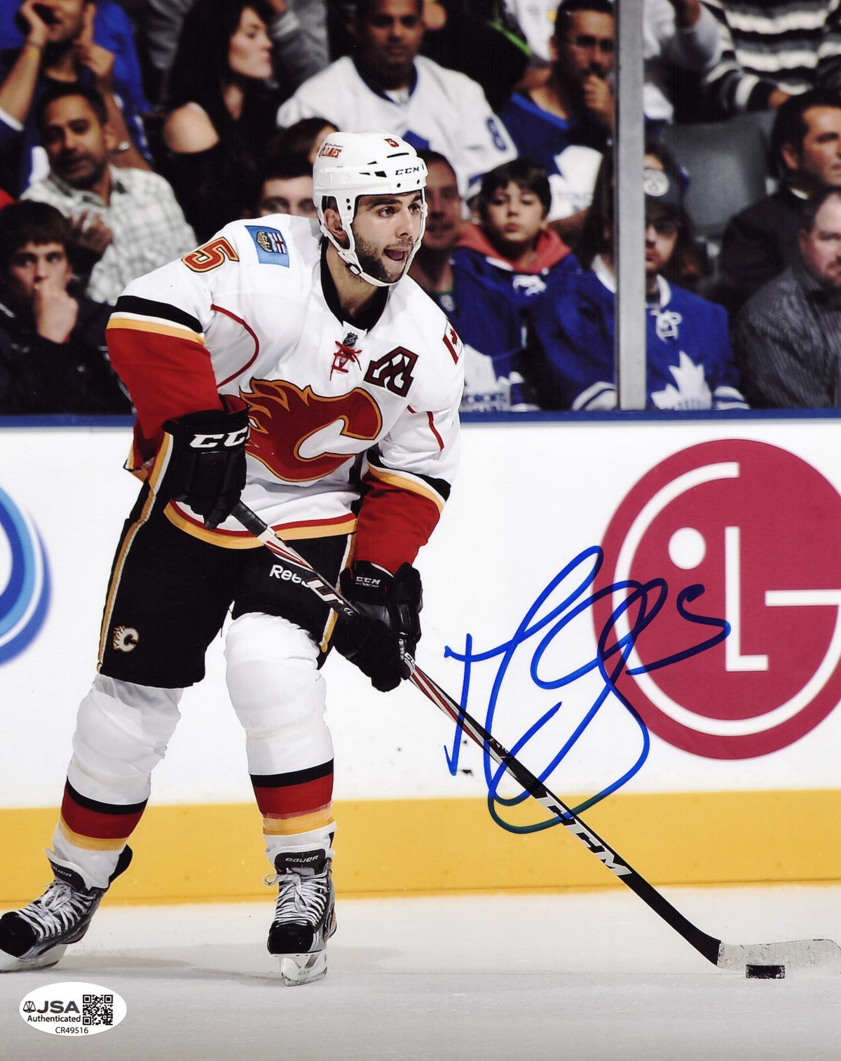 Mark Giordano signed Calgary Flames 8x10 photo autographed #3 JSA