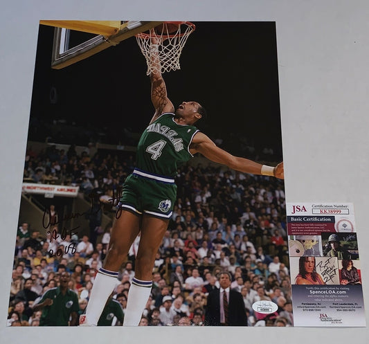 Adrian Dantley signed Dallas Mavericks 11x14 photo autographed W/ HOF Insc JSA