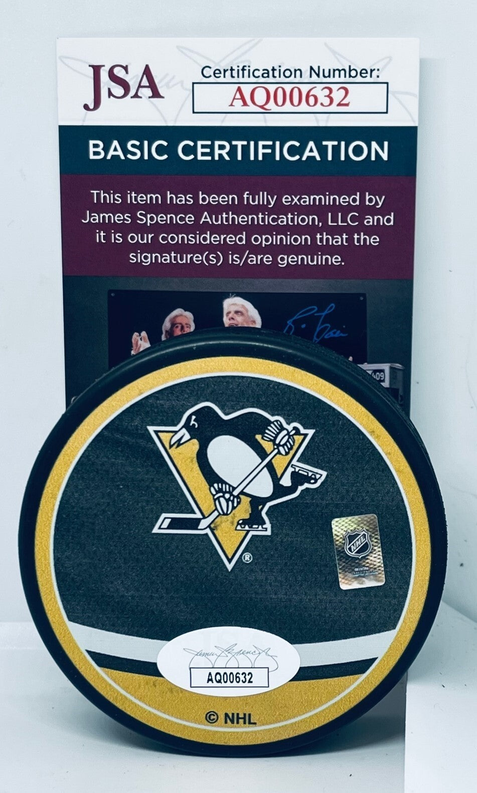 Kyle Dubas signed Pittsburgh Penguins Reverse Retro Puck autographed JSA
