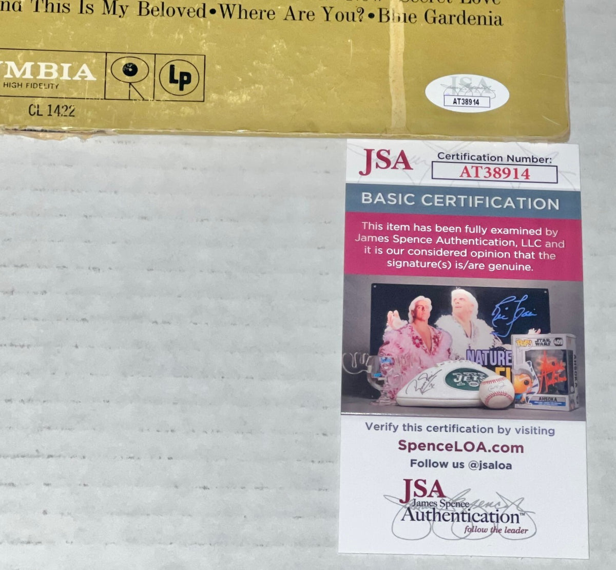Johnny Mathis signed Faithfully Album Vinyl autographed JSA