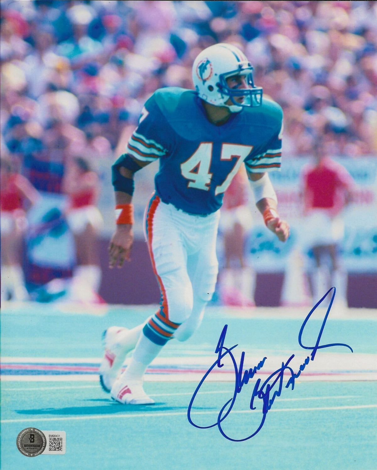 Glenn Blackwood signed Miami Dolphins 8x10 photo autographed Beckett COA