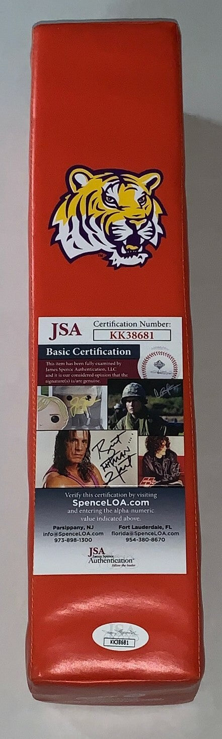 Wendell Davis Bears signed LSU Tigers Touchdown Pylon autographed Proof JSA 