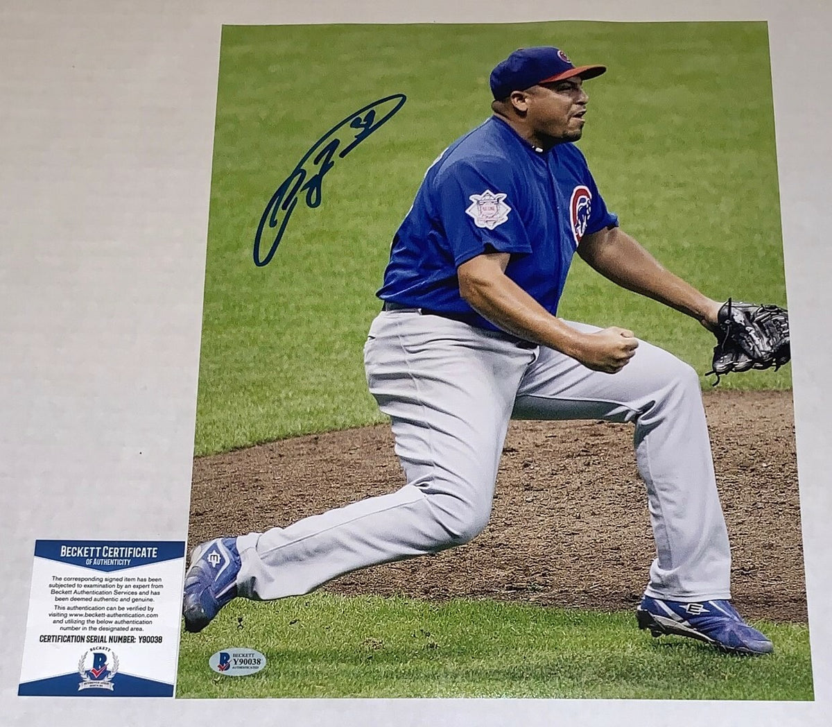Carlos Zambrano signed Chicago Cubs 11x14 photo autographed BAS Beckett
