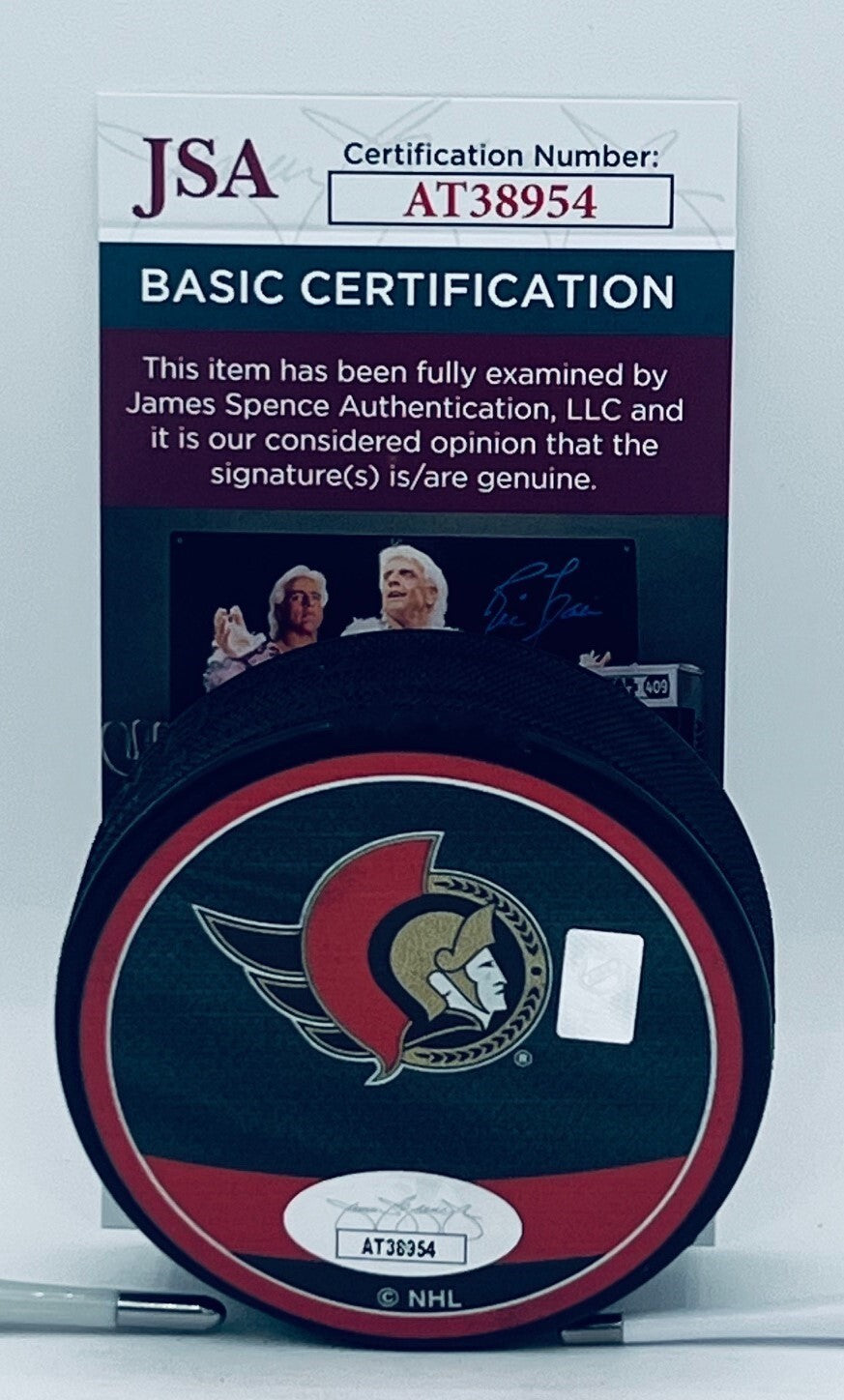 Thomas Chabot signed Ottawa Senators Reverse Retro Puck autographed #2 JSA COA