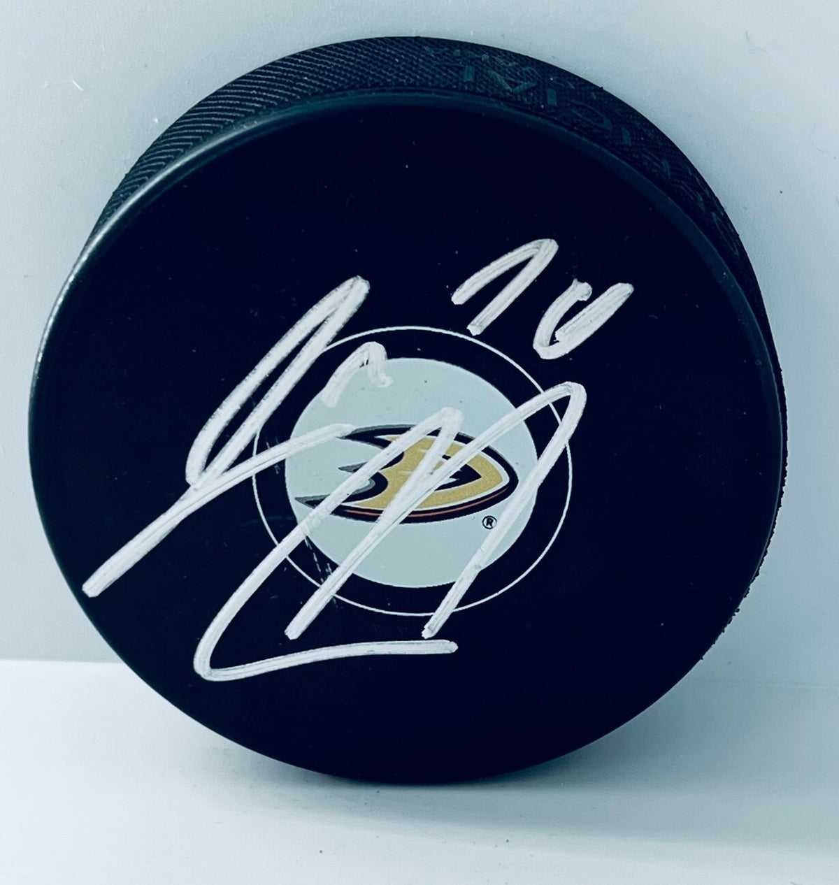 Josh Mahura signed Anaheim Ducks Puck autographed