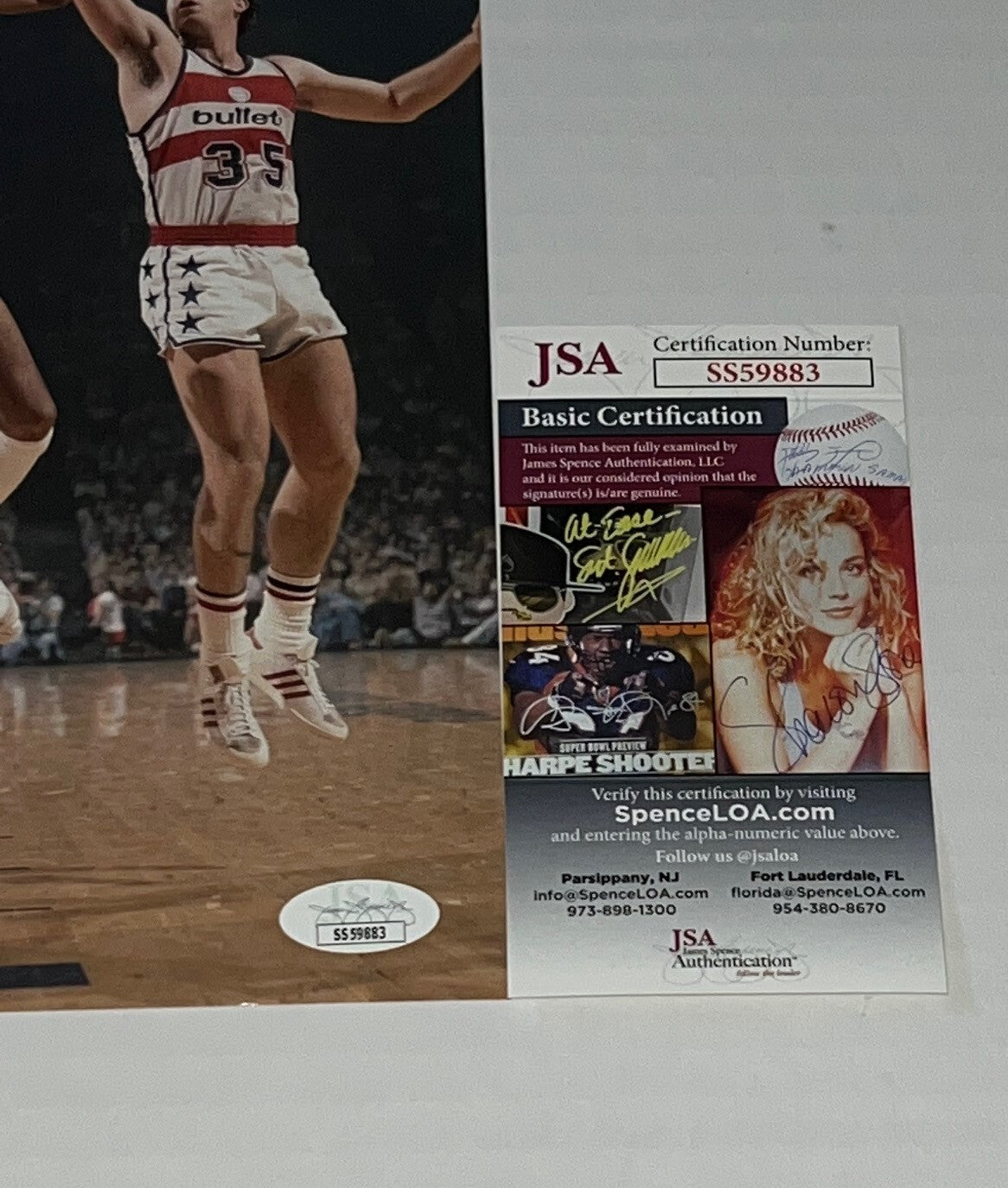 George Gervin signed San Antonio Spurs 11x14 photo autographed W Ice Insc 7 JSA
