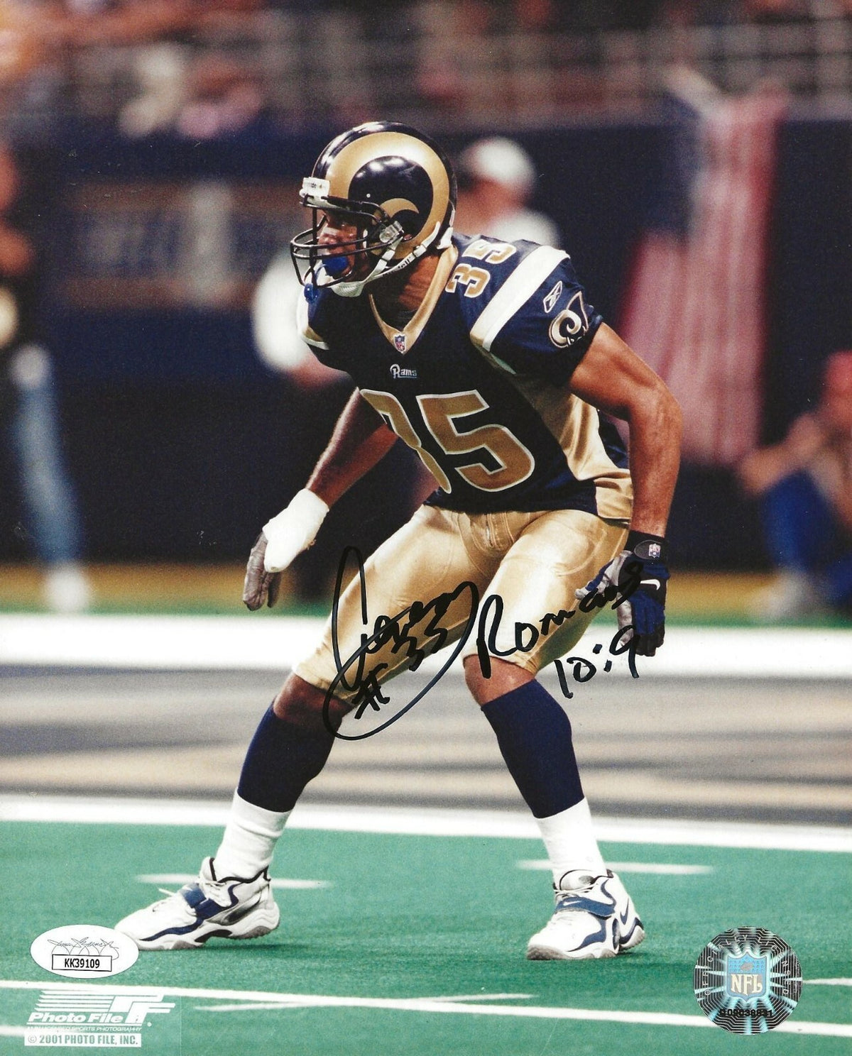 Aeneas Williams signed St. Louis Rams 8x10 photo autographed JSA