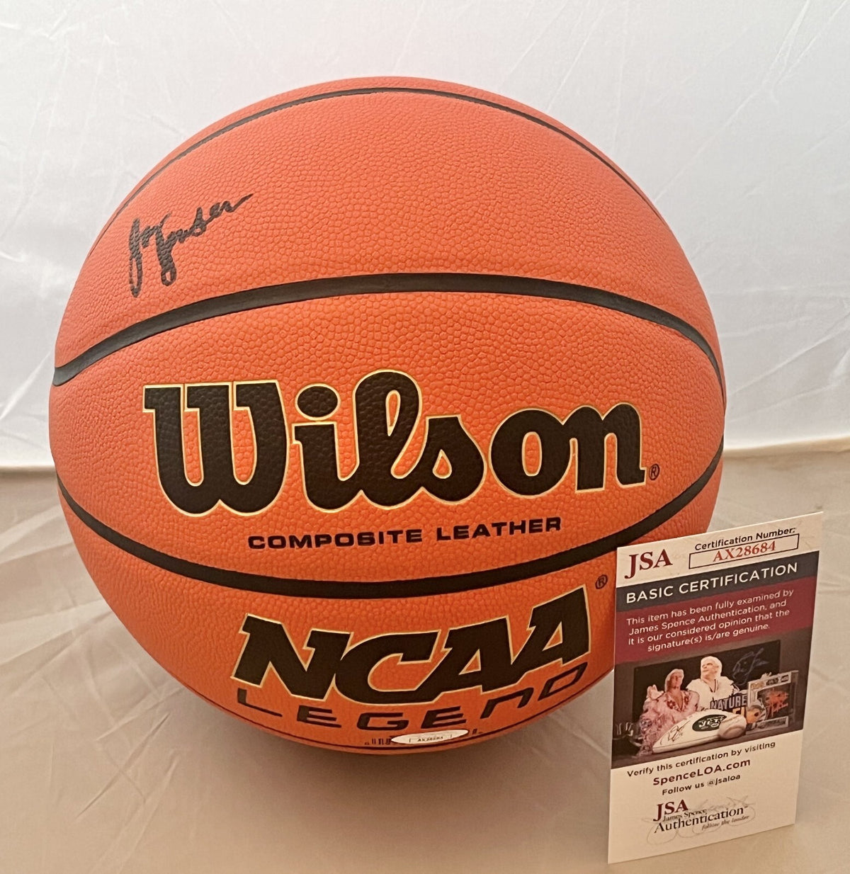 Jan Jensen Iowa Hawkeyes Women signed NCAA Basketball Ball autographed JSA COA