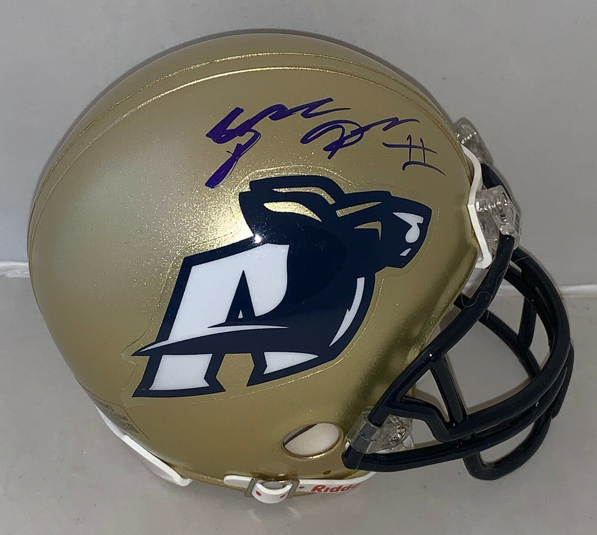 Jamal Davis signed Akron Zips mini helmet autographed