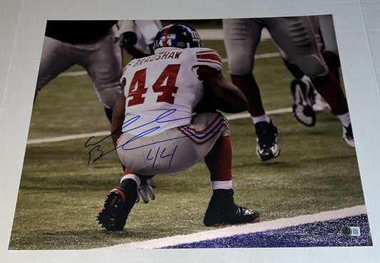 Ahmad Bradshaw signed New York Giants 16x20 photo autographed Beckett COA