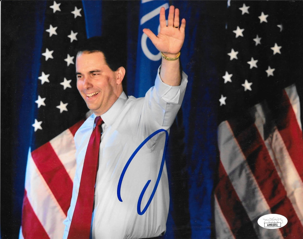 Scott Walker Wisconsin Governor signed 8x10 photo autographed #1 JSA Certified