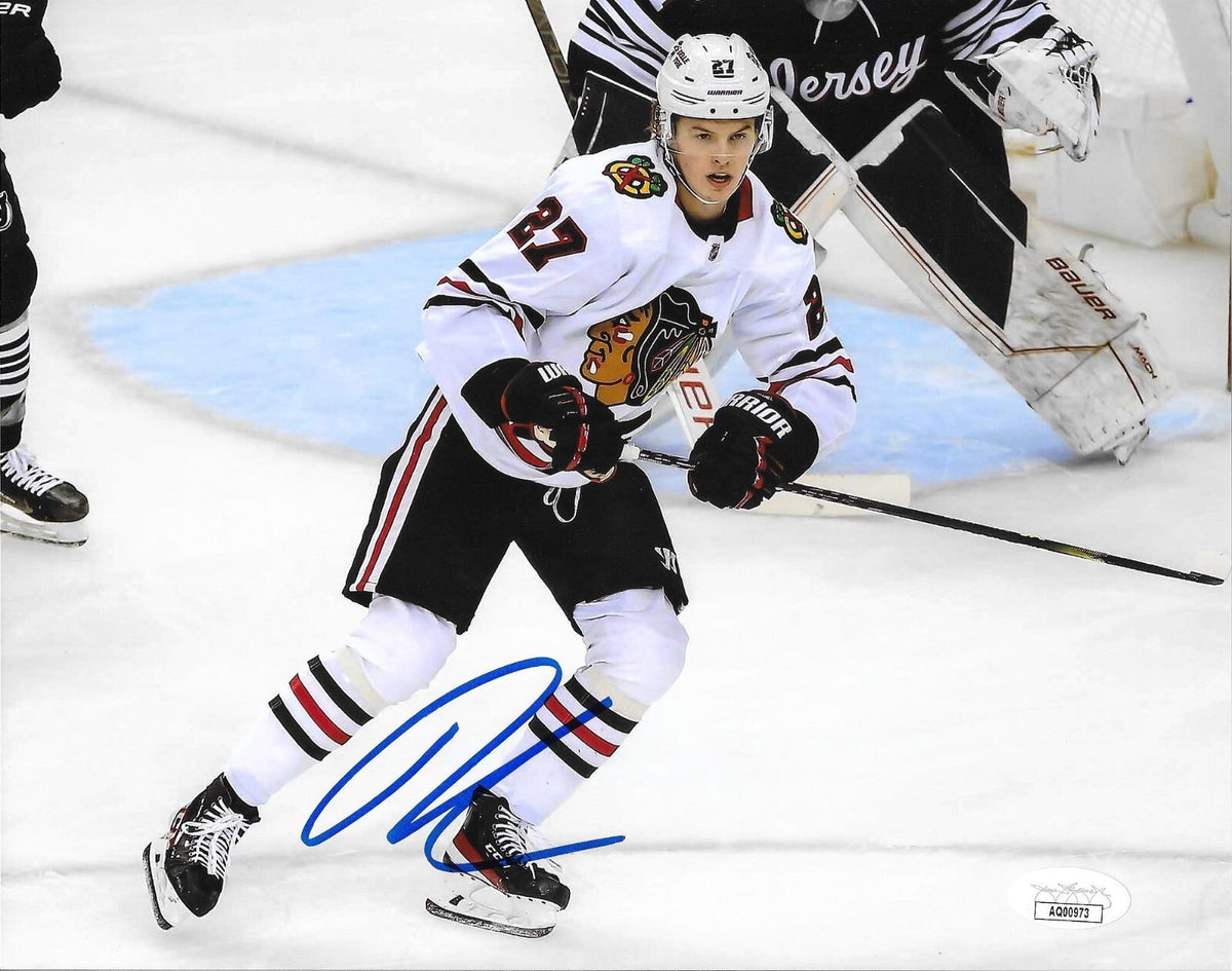 Lukas Reichel signed Chicago Blackhawks 8x10 photo autographed Hawks #2 JSA