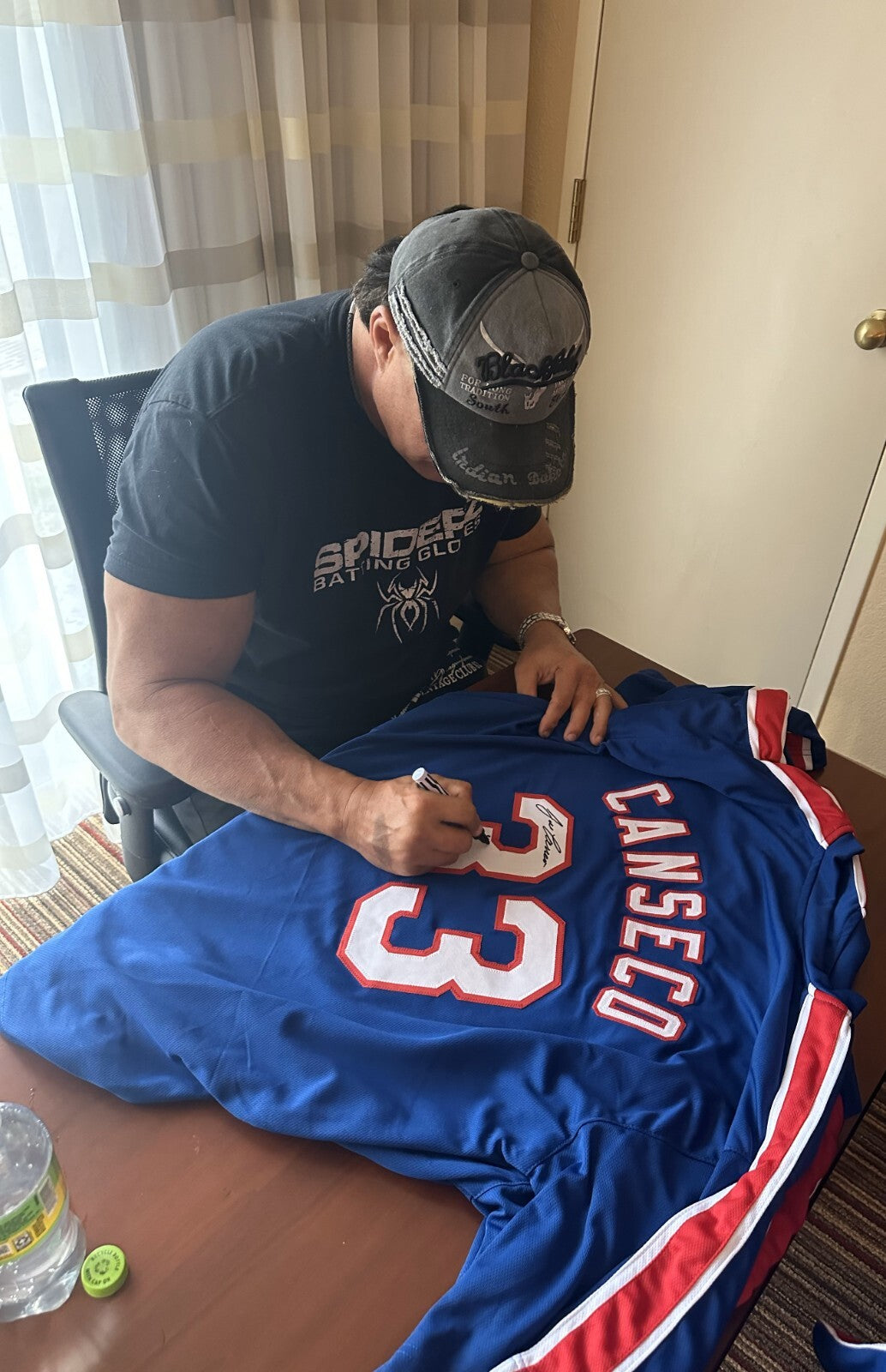 Jose Canseco signed Texas Rangers Custom jersey W/ 462 HR Inscrip JSA Witnessed