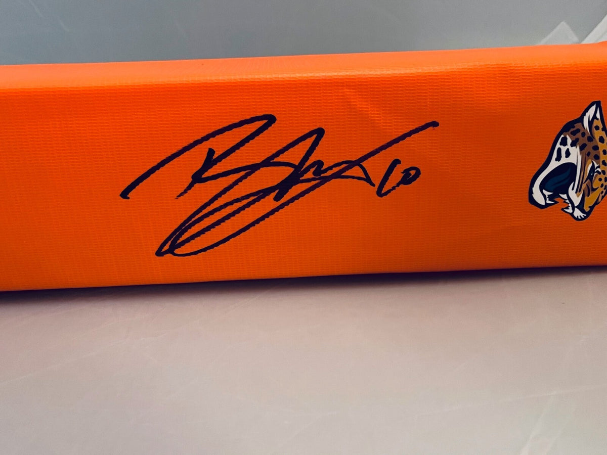 Brandon McManus Jacksonville Jaguars signed Endzone Pylon autographed JSA COA