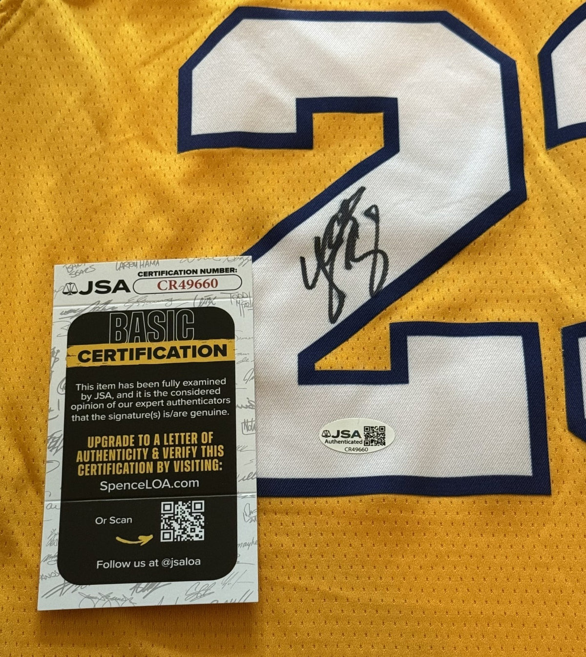 Yaxel Lendeborg signed Michigan Wolverines jersey autographed JSA