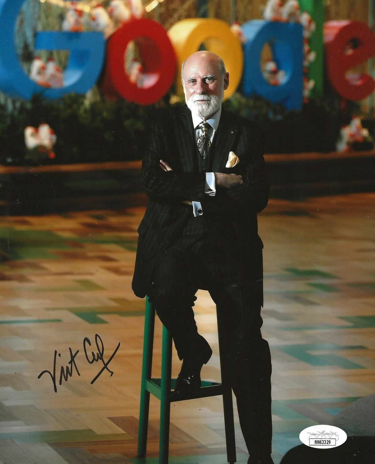 Vint Cerf signed 8x10 photo Creator of the Internet autographed JSA Certified