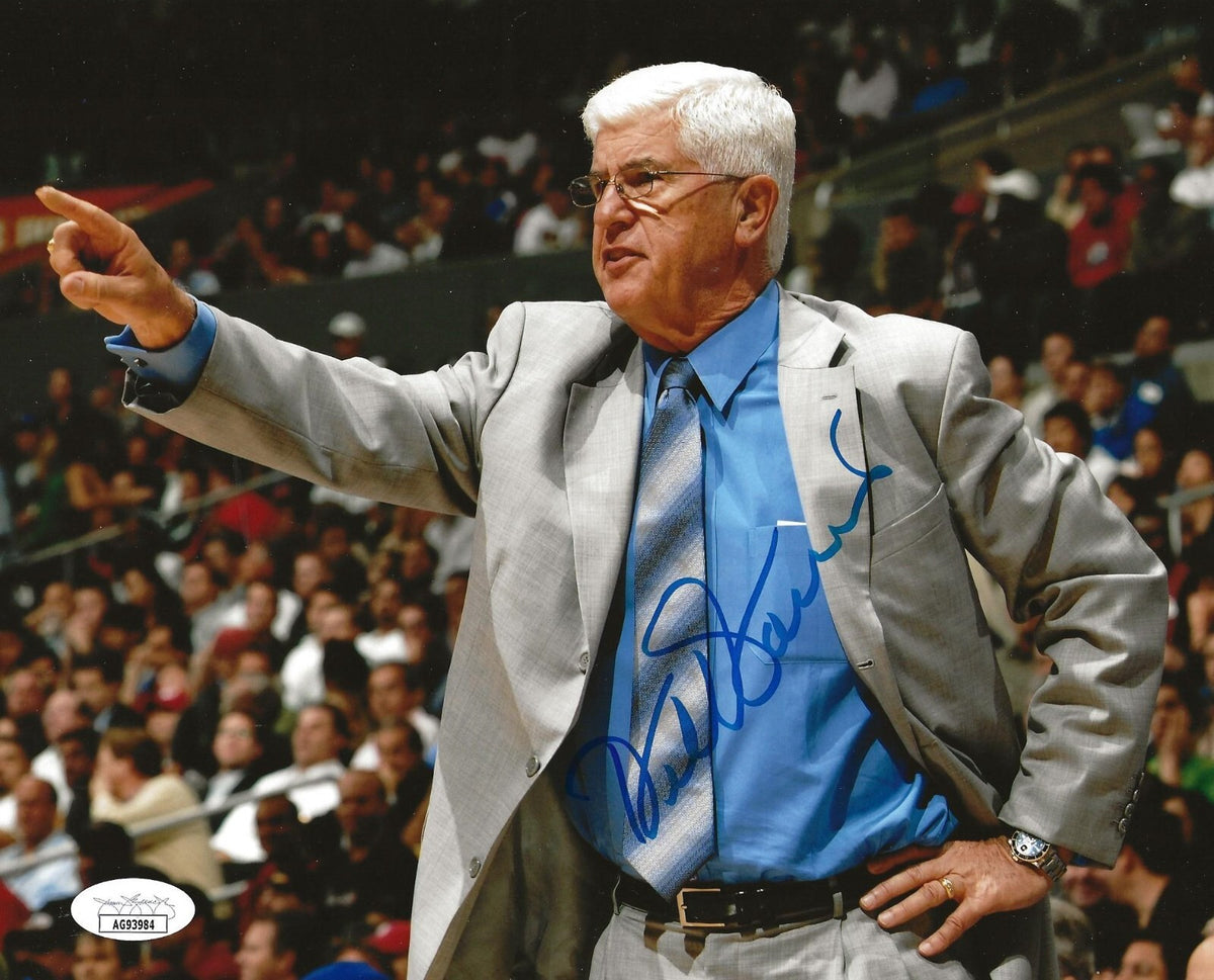 Del Harris signed Dallas Mavericks 8x10 photo autographed Mavs HOF JSA