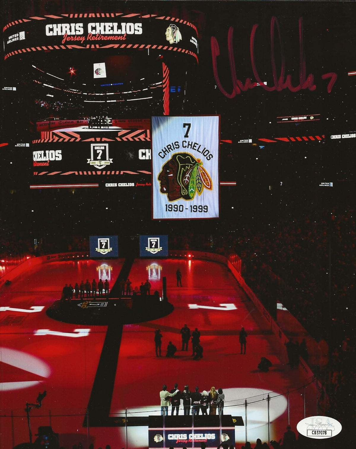 Chris Chelios signed Chicago Blackhawks 8x10 photo autographed #1 JSA