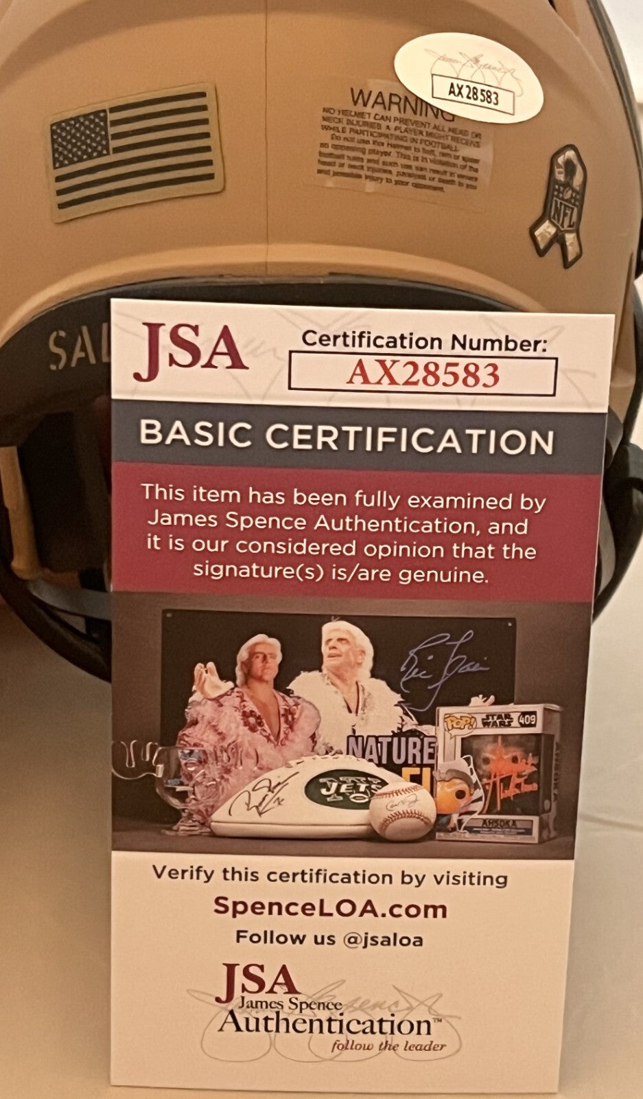 Troy Fautanu signed Pittsburgh Steelers Salute To Service mini helmet JSA