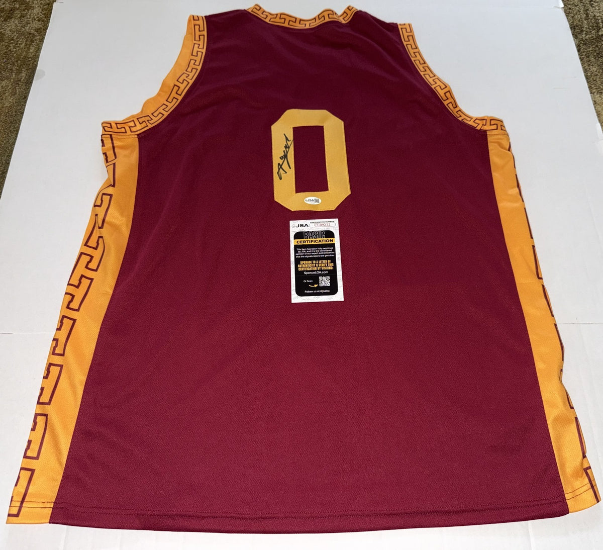 Alijah Arenas USC Trojans signed Custom jersey autographed JSA