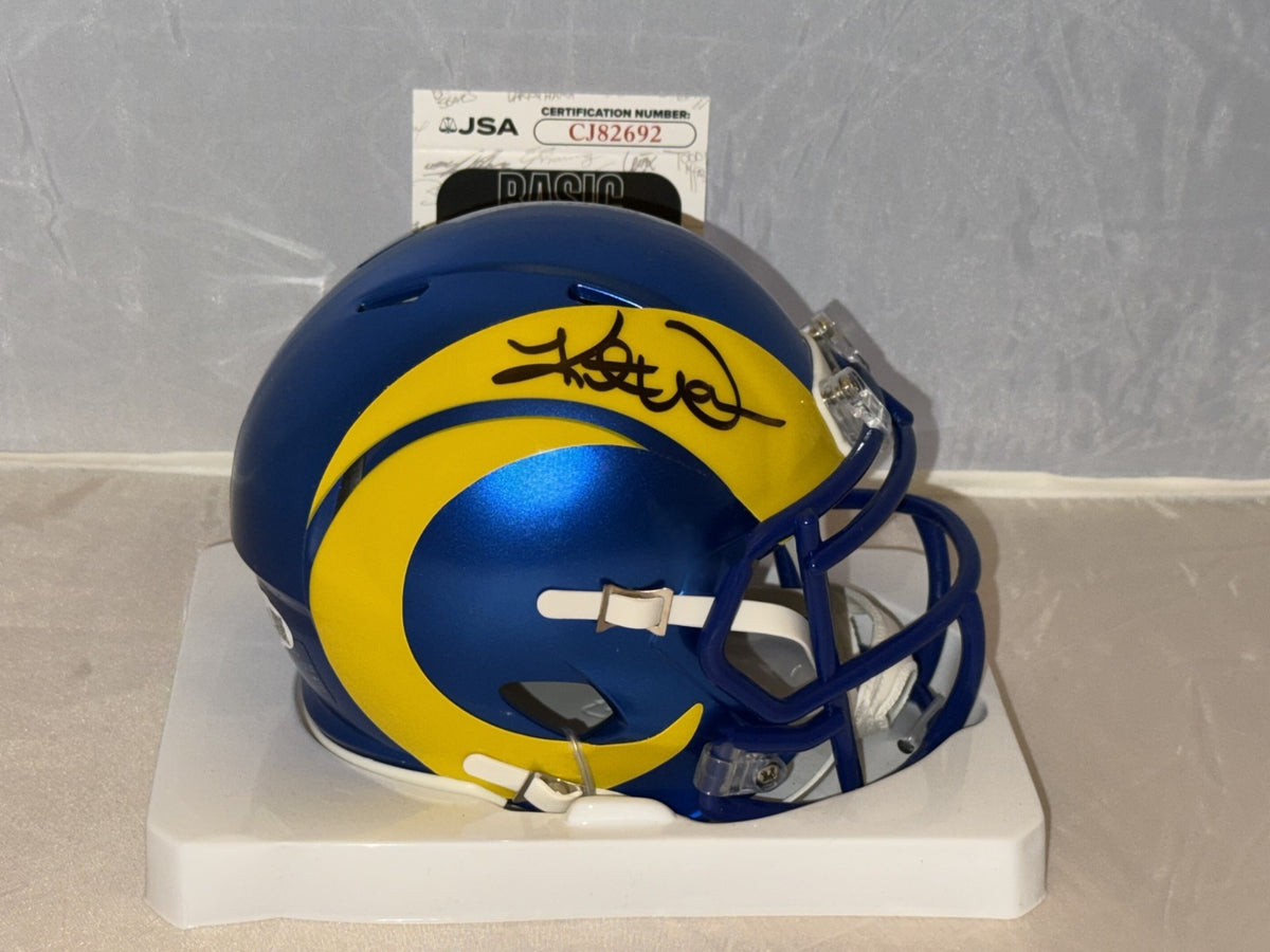 Kurt Warner St. Louis Rams signed Rams mini helmet autographed #3 JSA