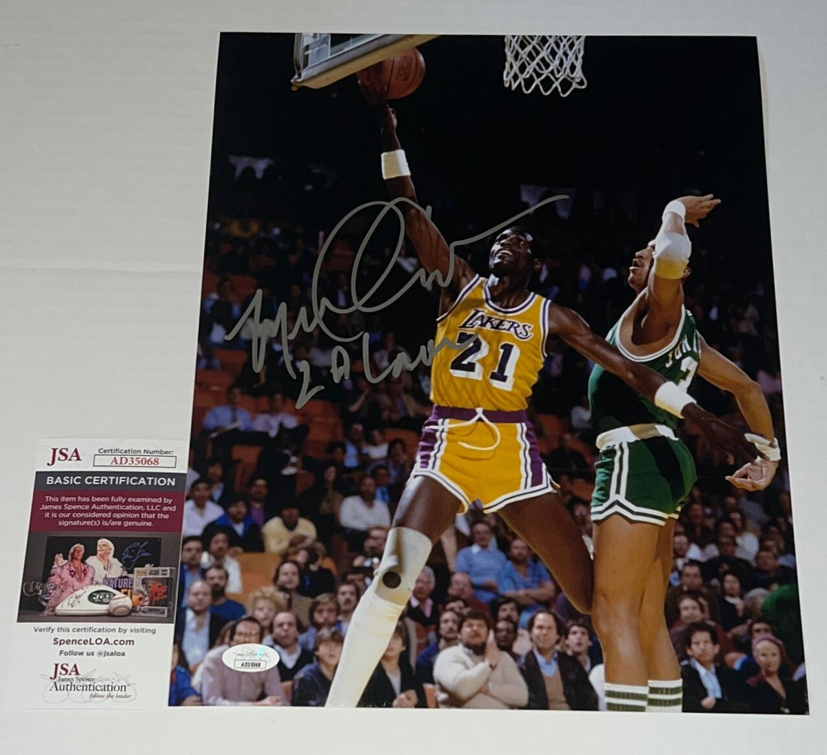Michael Cooper signed LA Los Angeles Lakers 11x14 photo autographed JSA