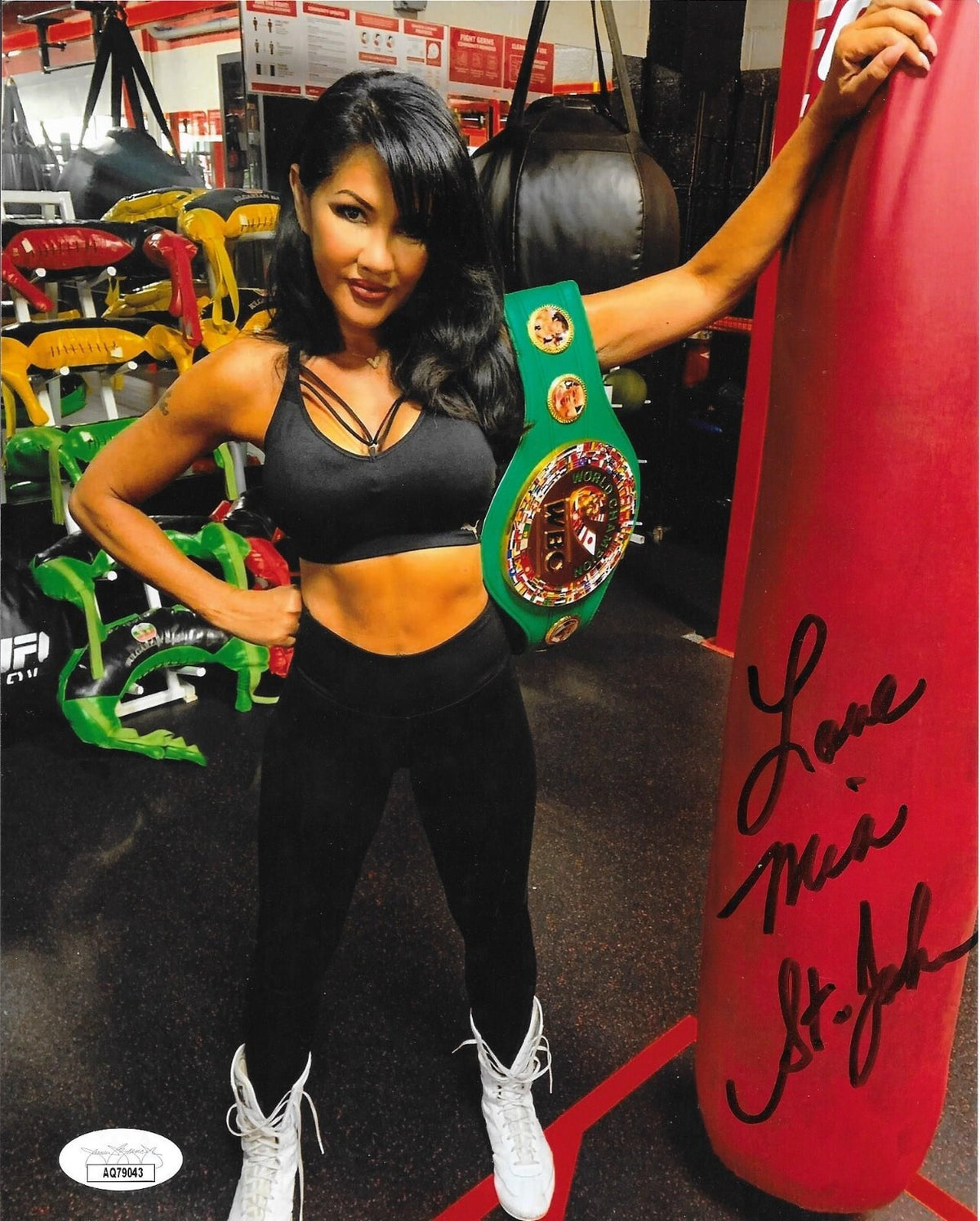 Mia St. John Model signed Boxing 8x10 photo autographed #2 JSA